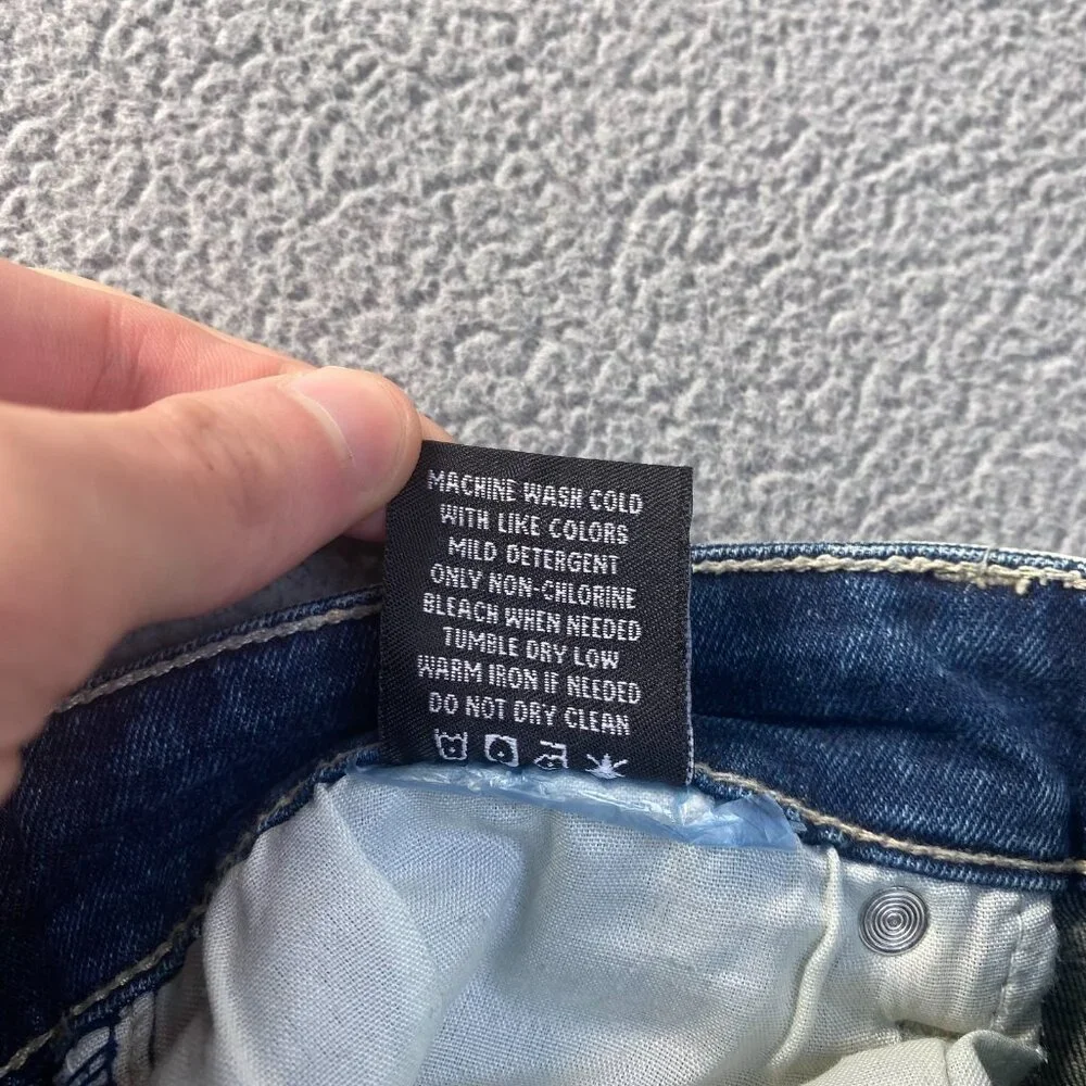 SPARK PREMIUM 29X38 Stretch Ripped Distressed Flare‎ Fit Stacked Denim Jeans